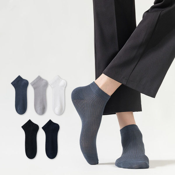 5 Pairs Premium Mulberry Mesh Silk Socks